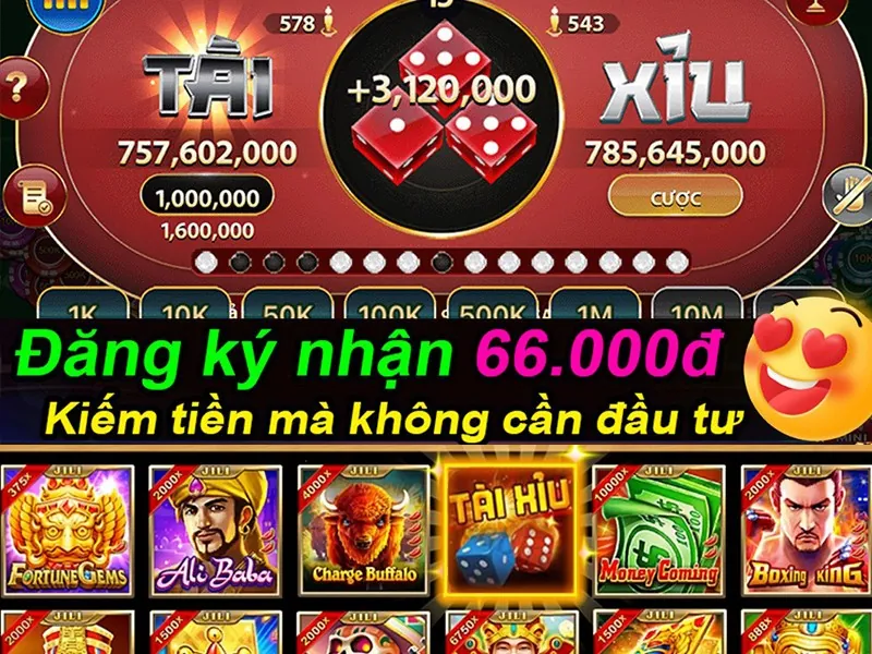 Hình ảnh đa dạng các trò chơi cá cược tại TF88 như thể thao, casino và slot game