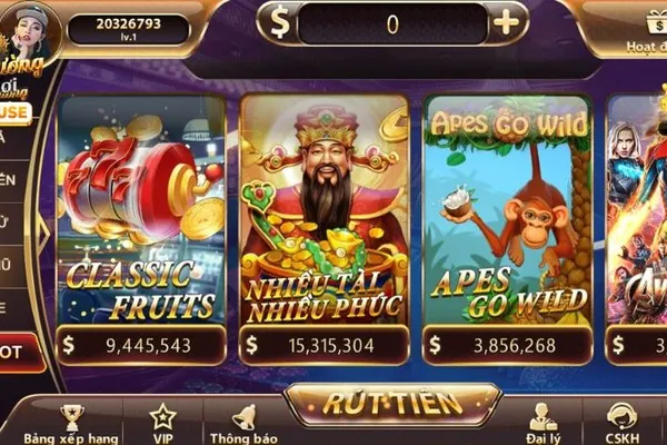 Màn hình trò chơi slot với biểu tượng jackpot