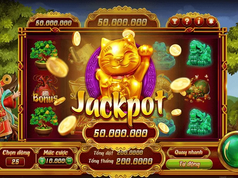 Màn hình ứng dụng TF88 hiển thị các trò chơi slot game với đồ họa sống động và cơ hội trúng Jackpot lớn